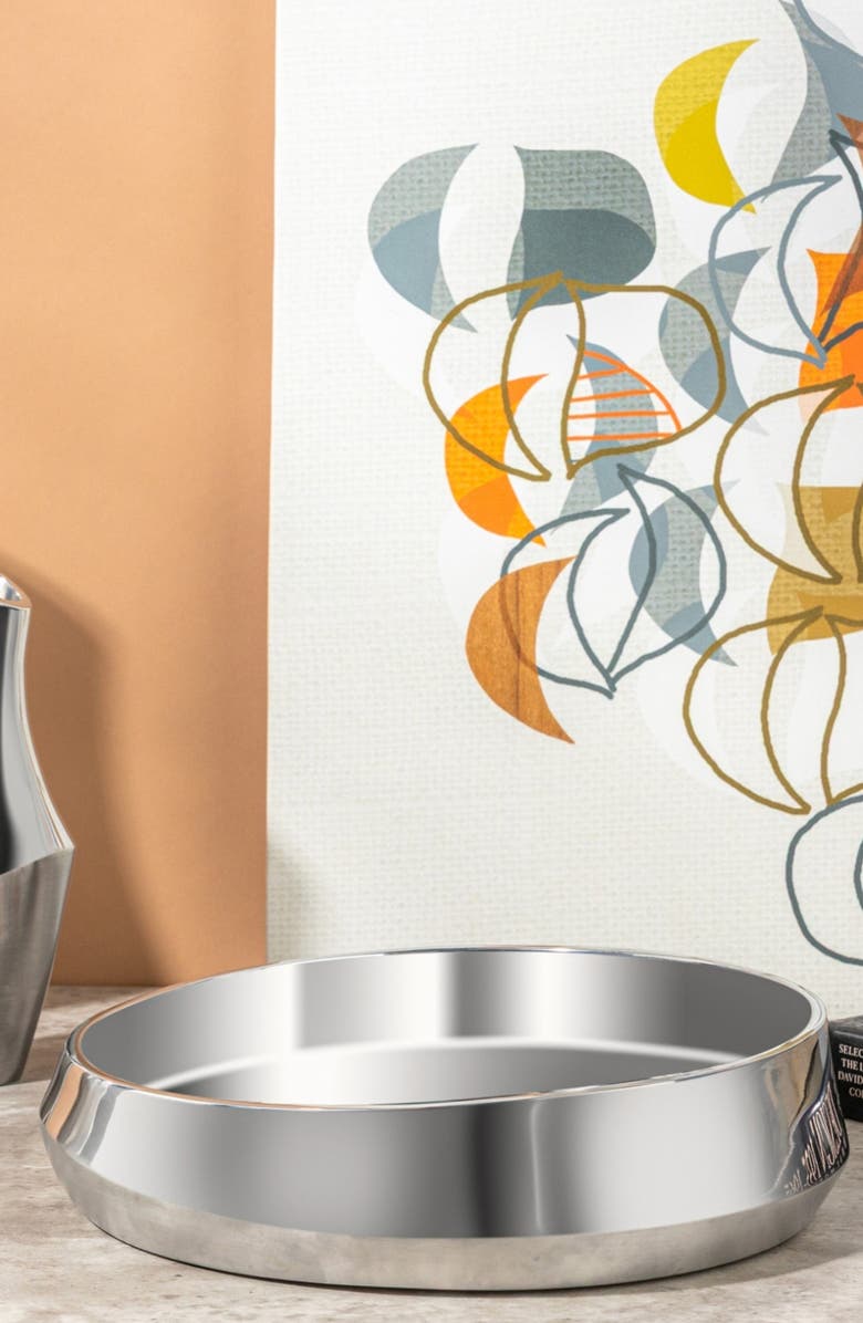 Nambé Symphony Low Bowl, Alternate, color, Silver