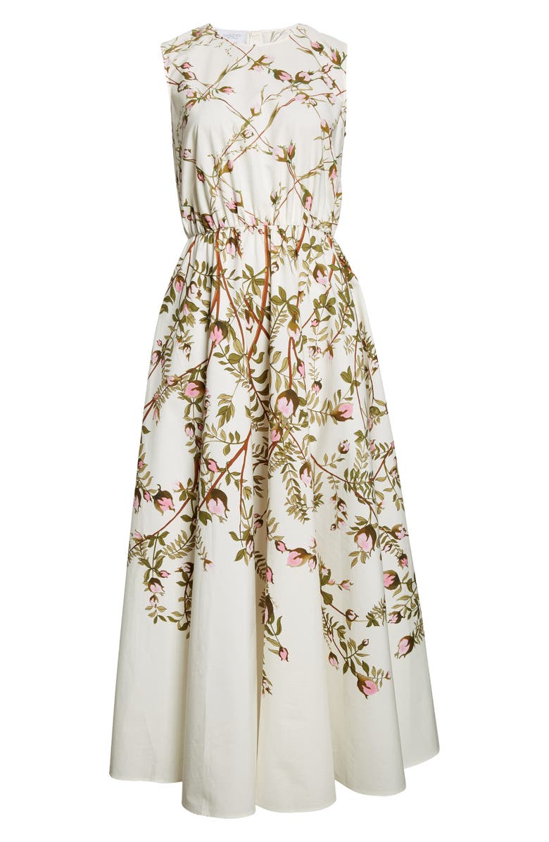 Giambattista Valli Floral Sleeveless Cotton Midi Dress, Alternate, color, Rose Multi