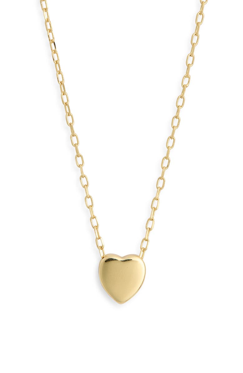 NORDSTROM RACK Sliding Heart Pendant Necklace, Alternate, color, Gold
