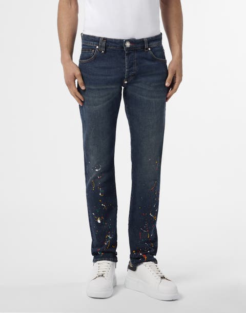 Super Straight Cut Jeans Paint Men
