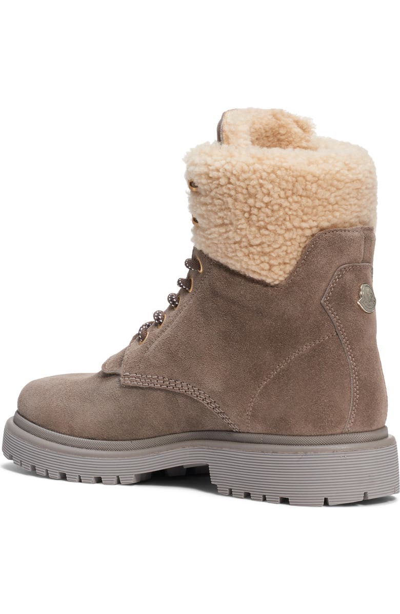Moncler Patty Genuine Shearling Trim Boot, Alternate, color,
