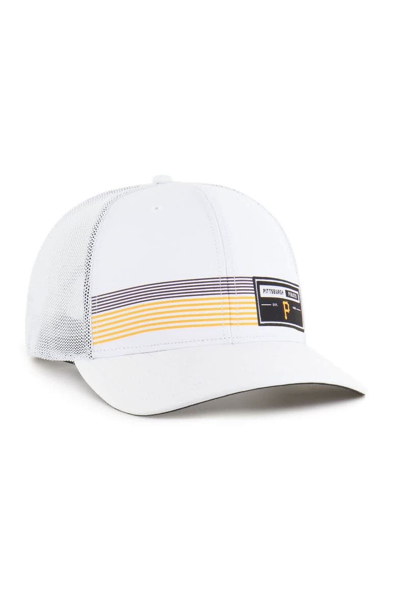 Men's '47  White Pittsburgh Pirates Rangefinder brrr Trucker Adjustable Hat, Alternate, color, White
