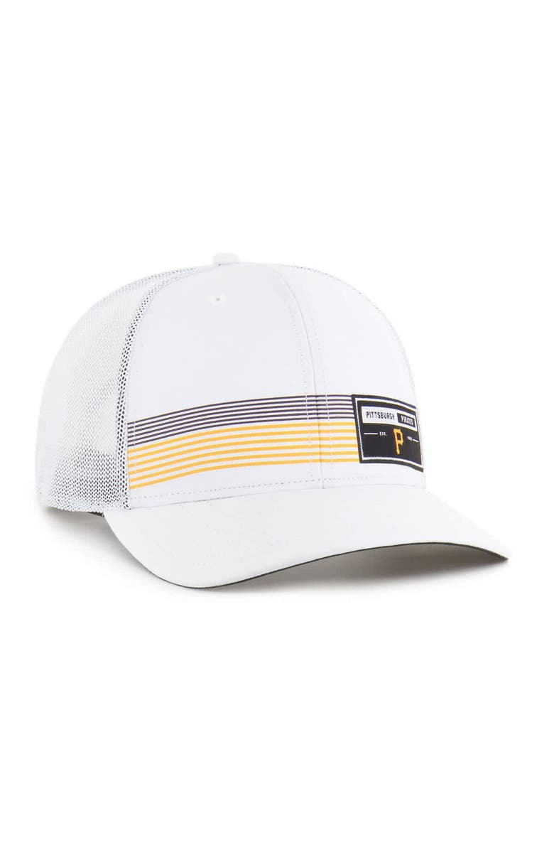'47 Men's '47  White Pittsburgh Pirates Rangefinder brrr Trucker Adjustable Hat, Alternate, color, White