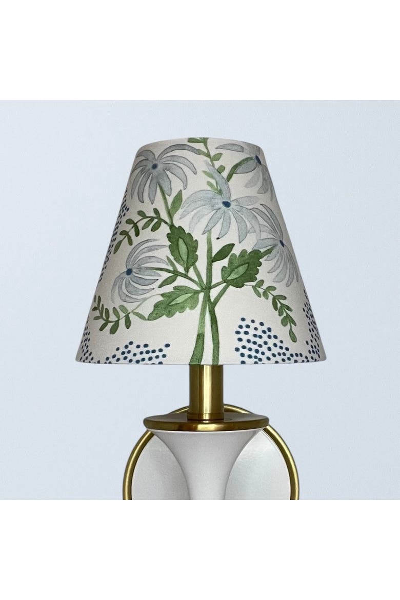 Blue Floral Sconce Shade in Pearl's Bouquet, Alternate, color, Blue