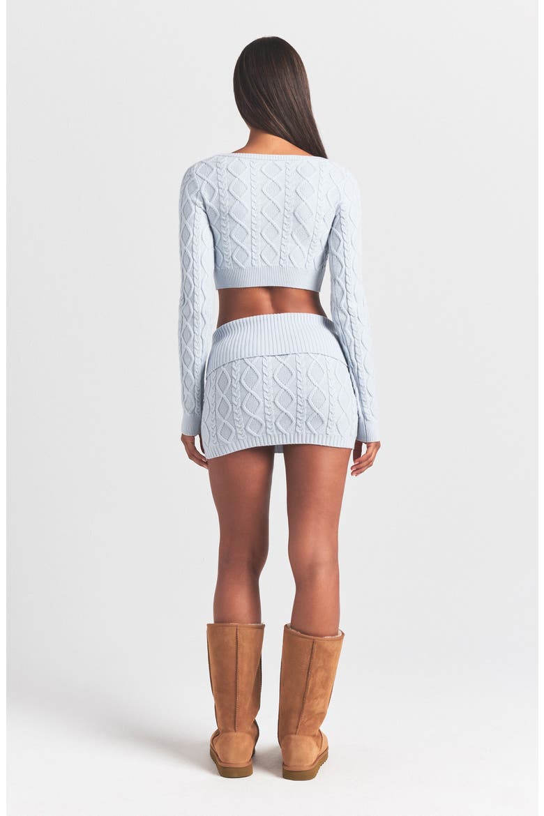 Sweater Knit Crop Cardigan, Alternate, color, ZEN BLUE