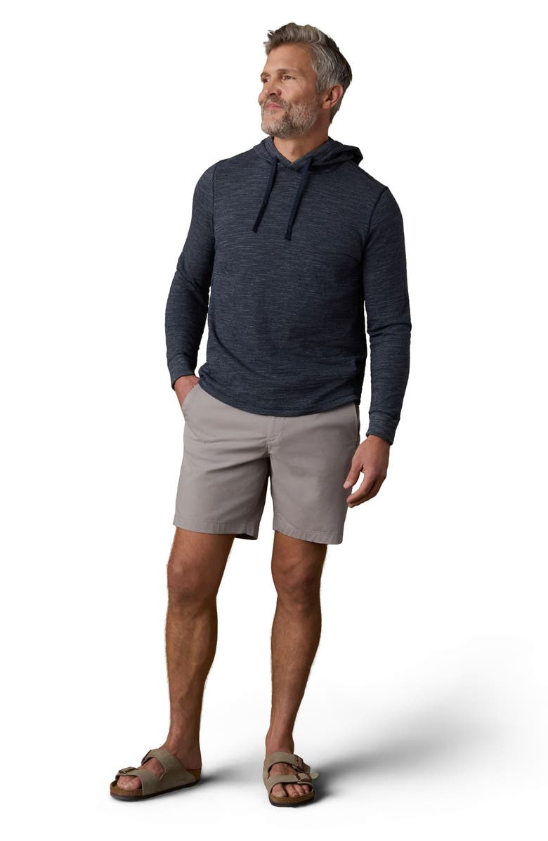 Faherty Movement Organic Cotton Blend Chino Shorts, Alternate, color, Fossil