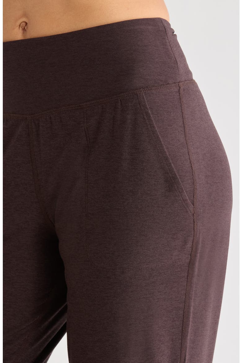 Midweight Spacedye Midi Joggers, Alternate, color, DARK CHOCOLATE HEATHER