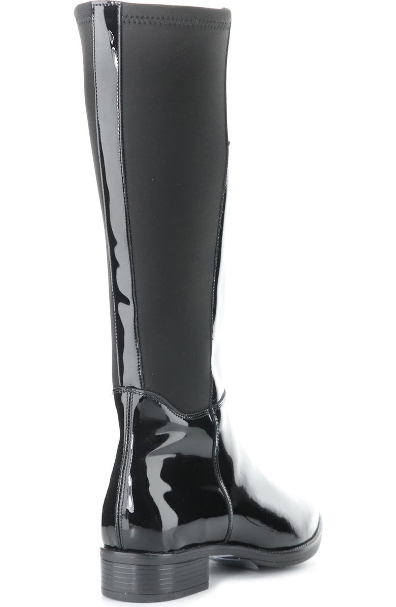 Bos. & Co. Aero Waterproof Knee High Boot, Alternate, color, Black Patent/ Trico