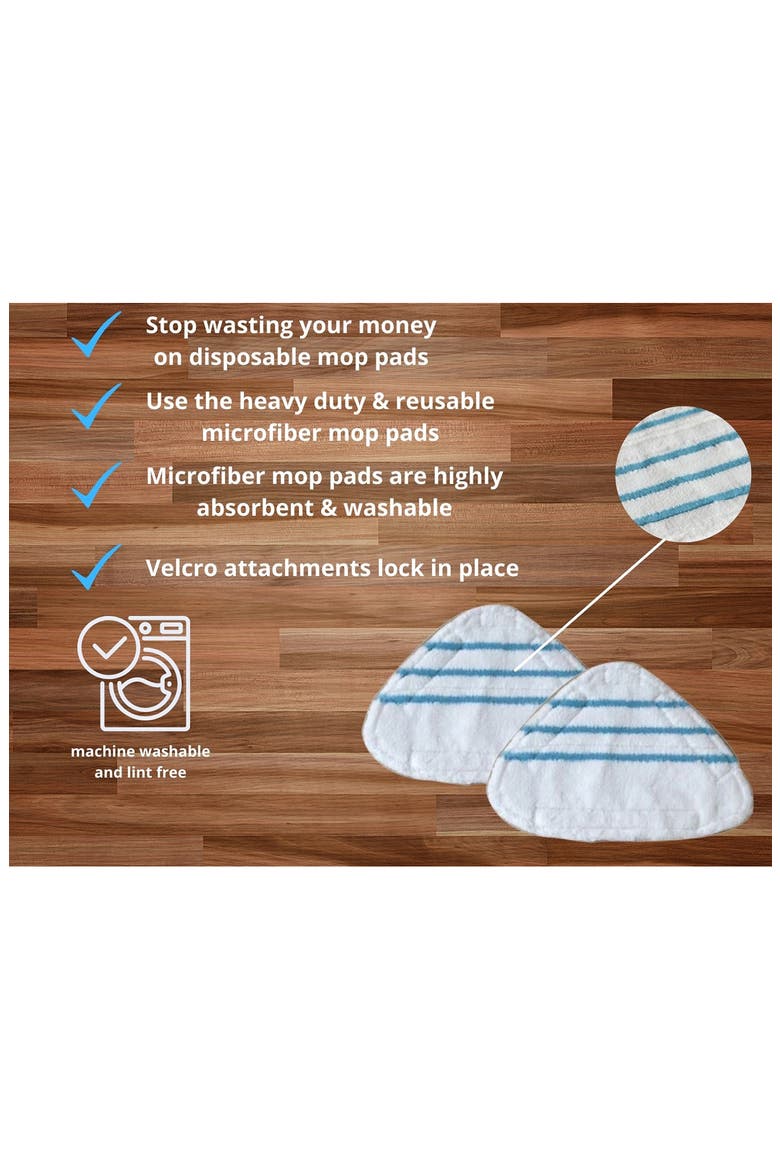 SALAV True Tidy Microfiber Mop Pad Refill - Set of 8, Alternate, color, WHITE