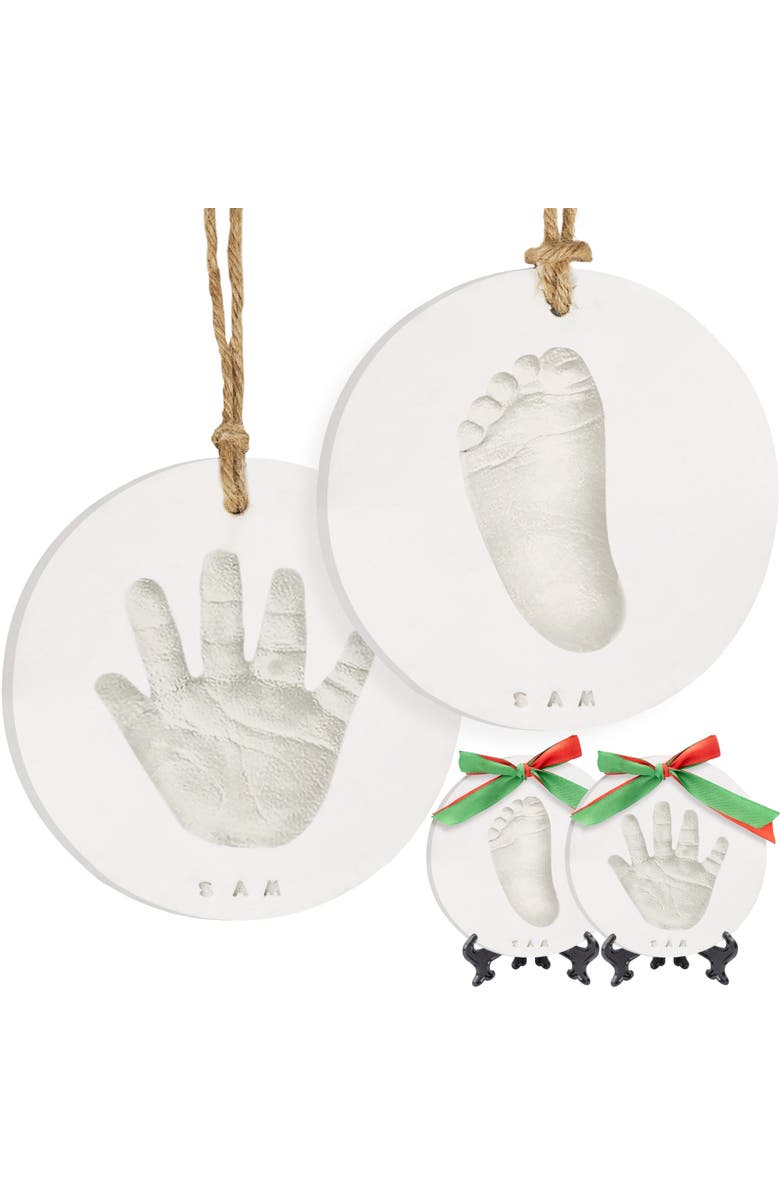 KeaBabies Cherish Ornament Keepsake Kit, Main, color, White, Glaze Finish