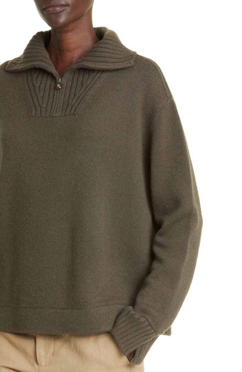 Loro Piana Half Zip Cashmere Rib Sweater | Nordstrom