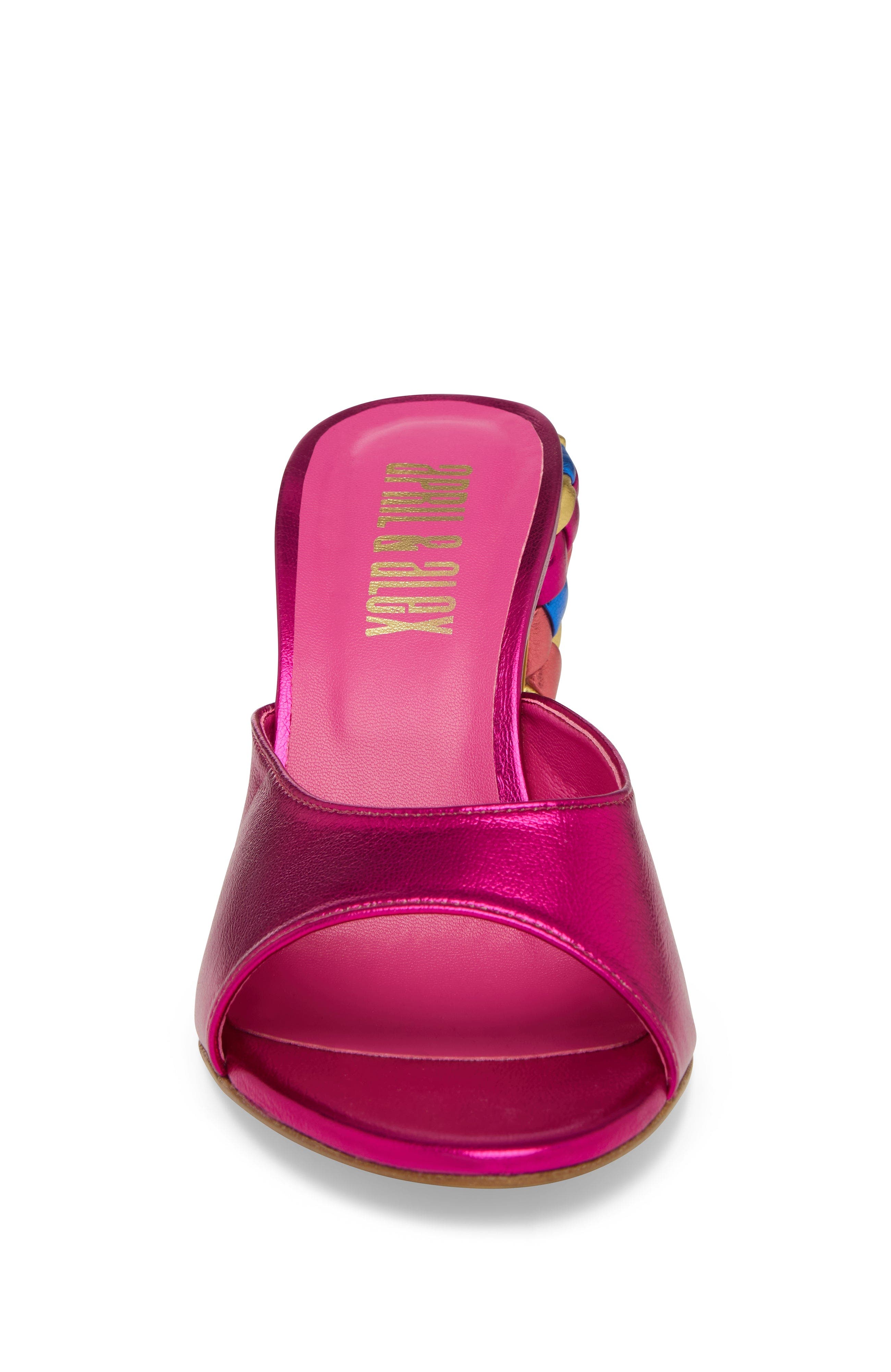 April & Alex Augusta Rose Mule, Alternate, color, Fuchsia