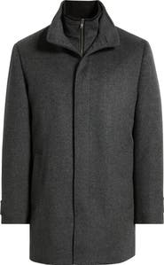 Nordstrom Hudson Bib Insert Wool Car Coat