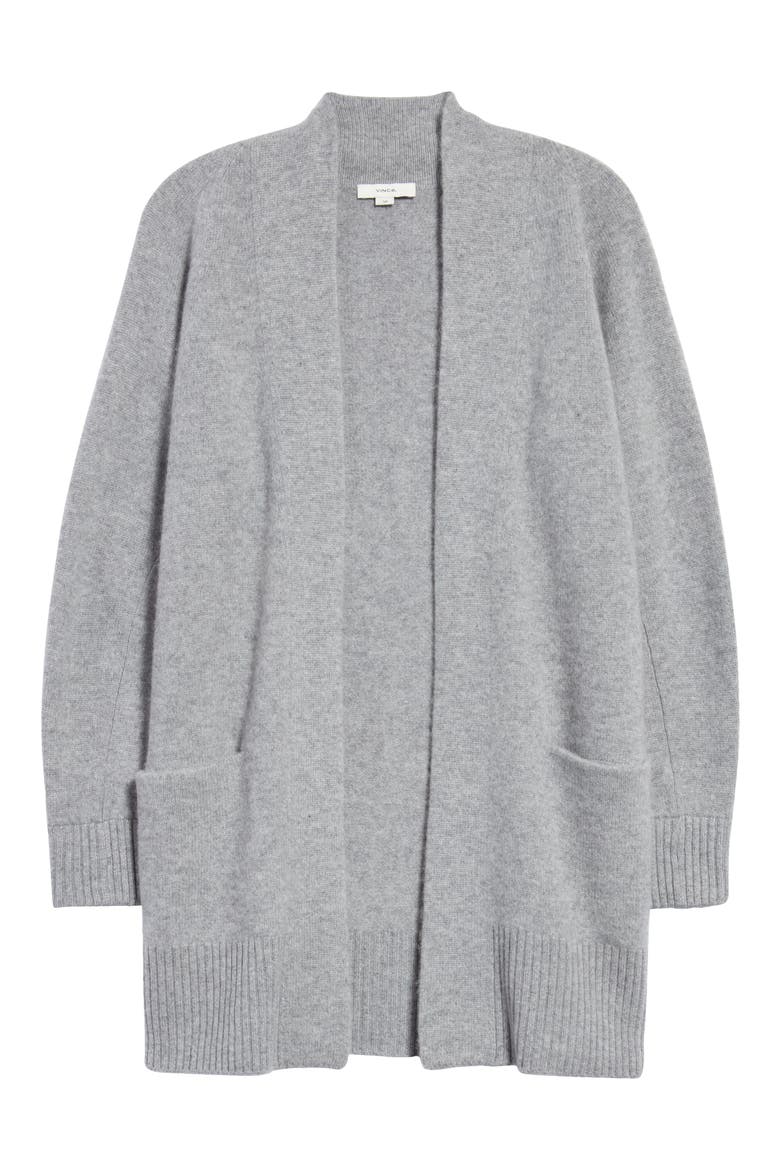 Shawl Collar Cashmere Cardigan, Alternate, color, MED H GREY