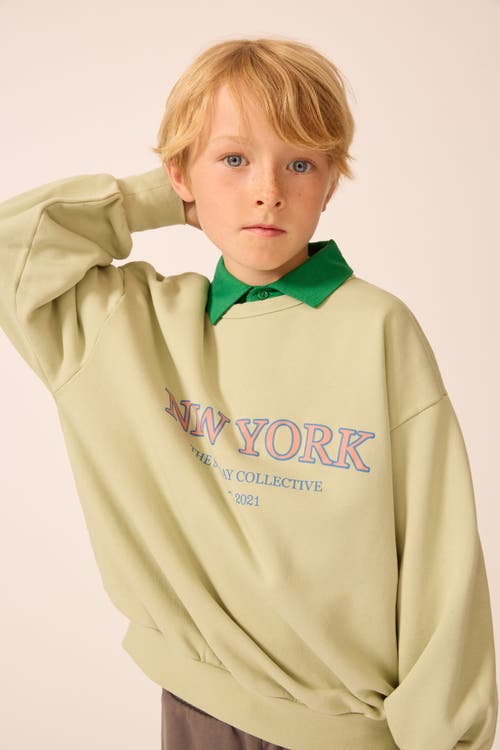 The Sunday Collective Organic Weekend Sweatshirt In Green