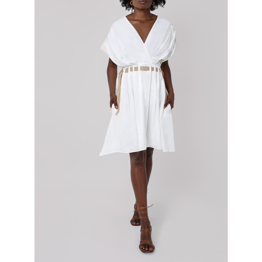 Haveli Amma Ribbon Dress In White