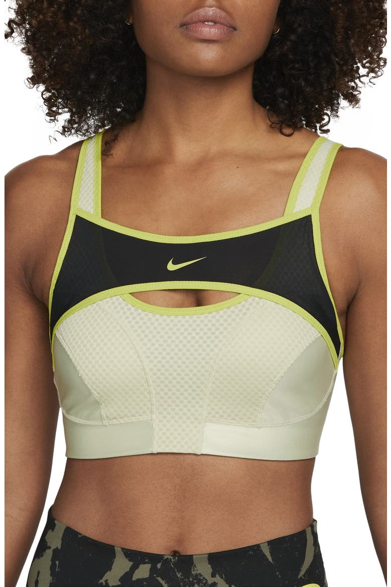 Alpha UltraBreathe Sports Bra, Main, color, OLIVE AURA/ ATOMIC GREEN