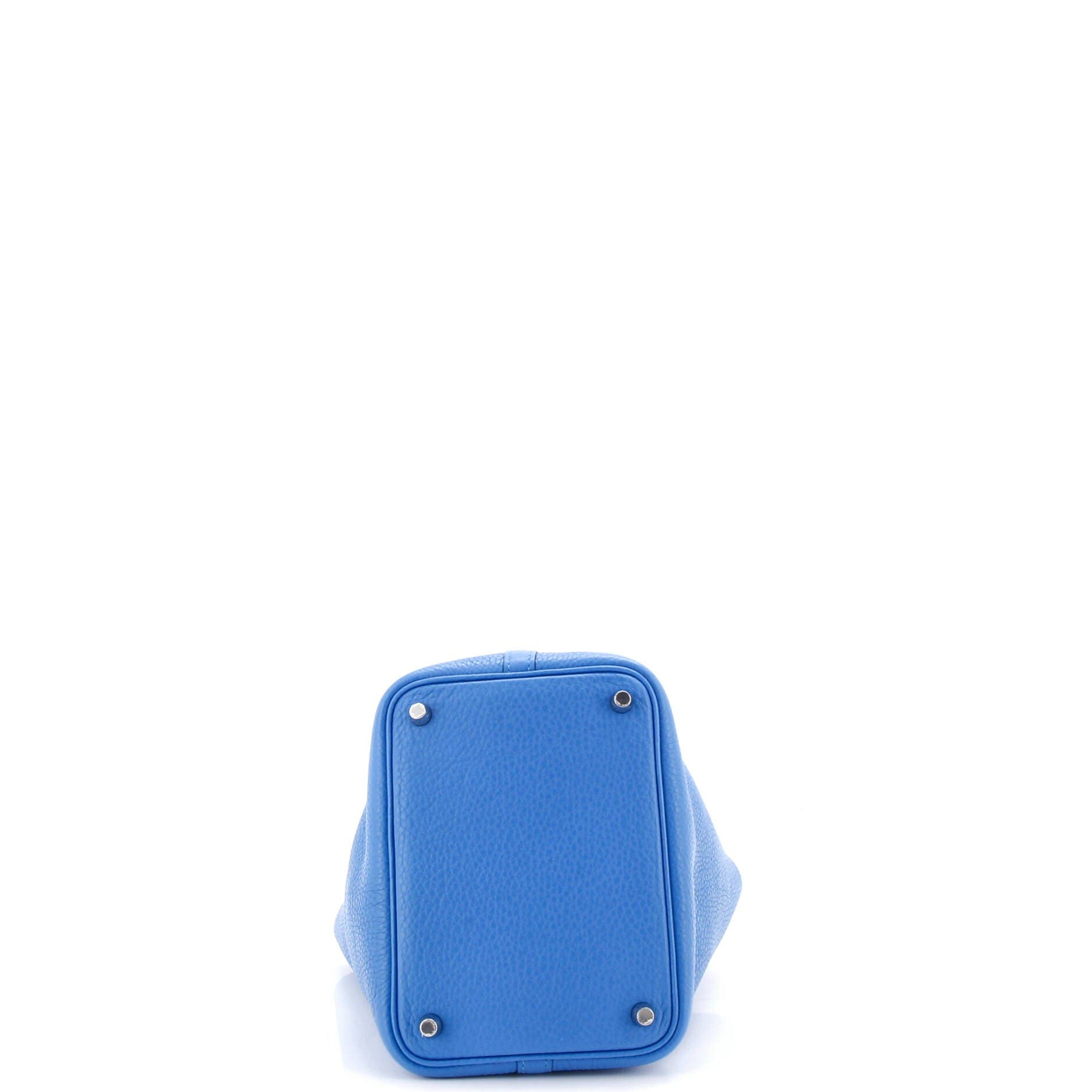 Pre-Owned Hermes Picotin Lock Bag Clemence PM, Alternate, color, Bleu Zanzibar