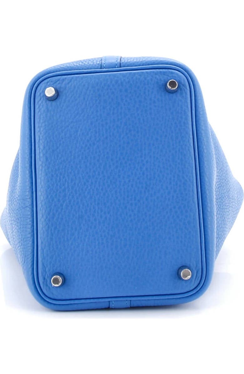Pre-Owned Hermes Picotin Lock Bag Clemence PM, Alternate, color, Bleu Zanzibar