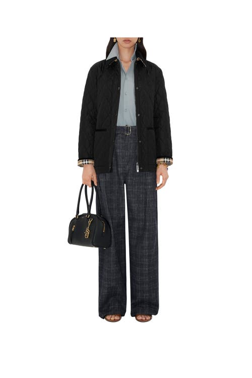 Burberry Quilted Nylon Jacket In Black