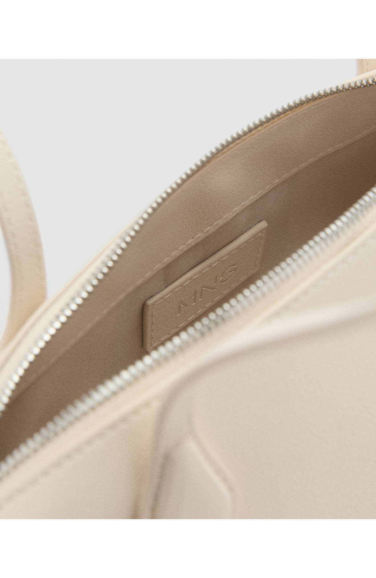 MANGO Faux Leather Bowling Bag, Alternate, color, 