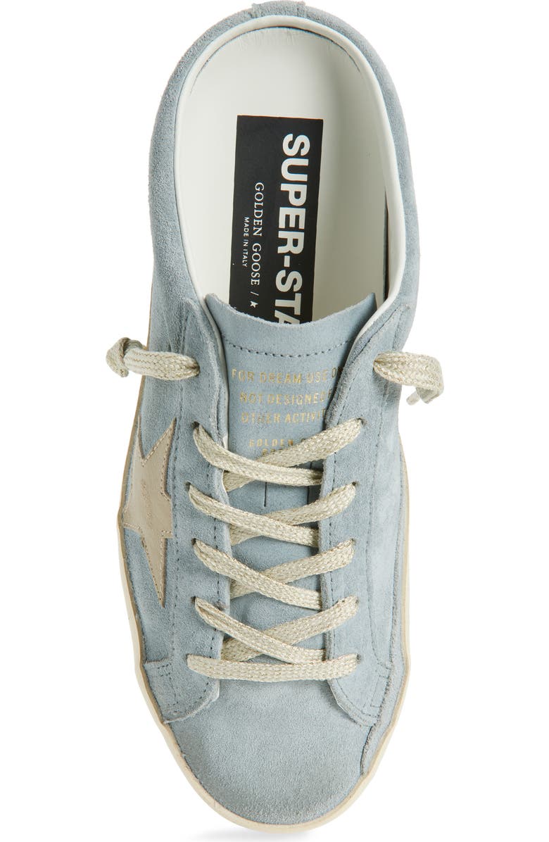 Golden Goose Super-Star Sabot Mule Sneaker, Alternate, color, Light Blue/ Beige
