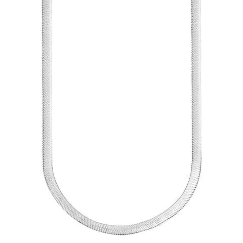 Sterling Silver Thick Herringbone Necklace