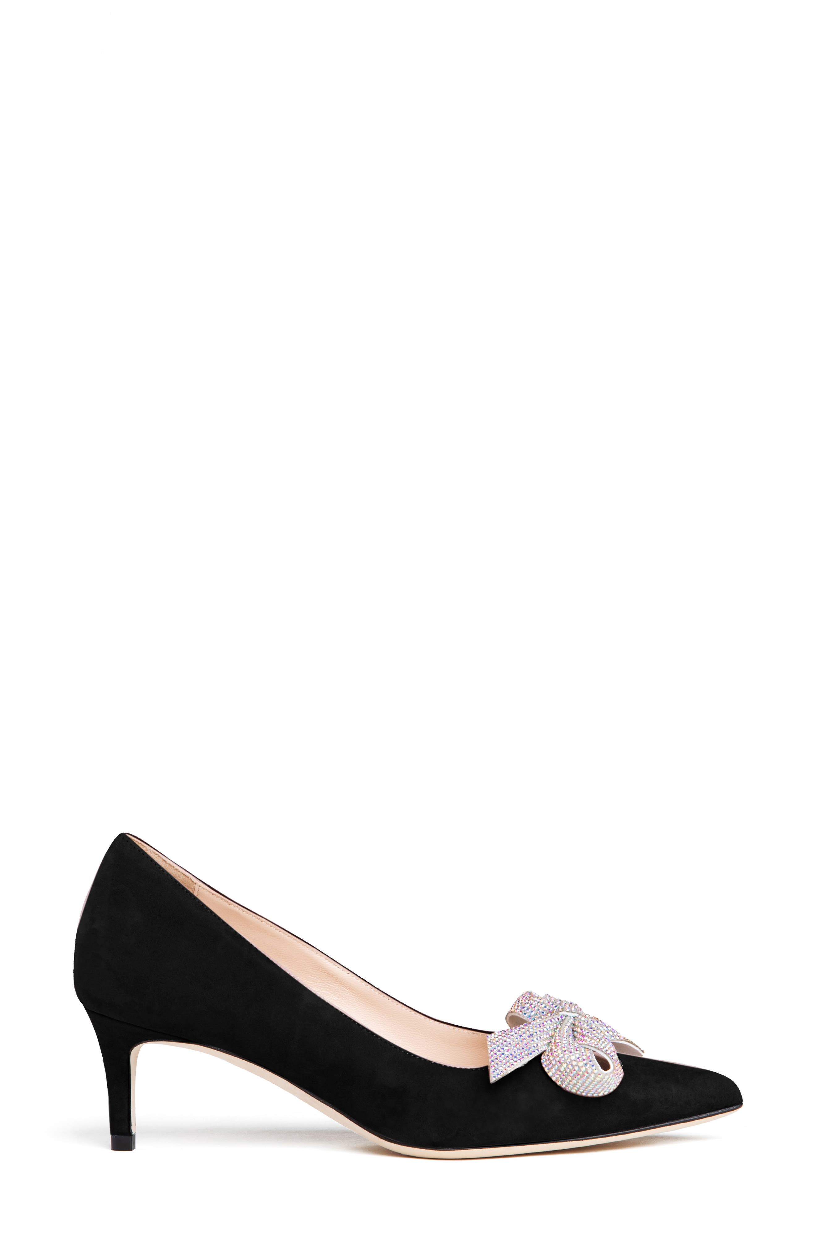 BEAUTIISOLES Frida Pointed Toe Kitten Heel Pump, Alternate, color, Black