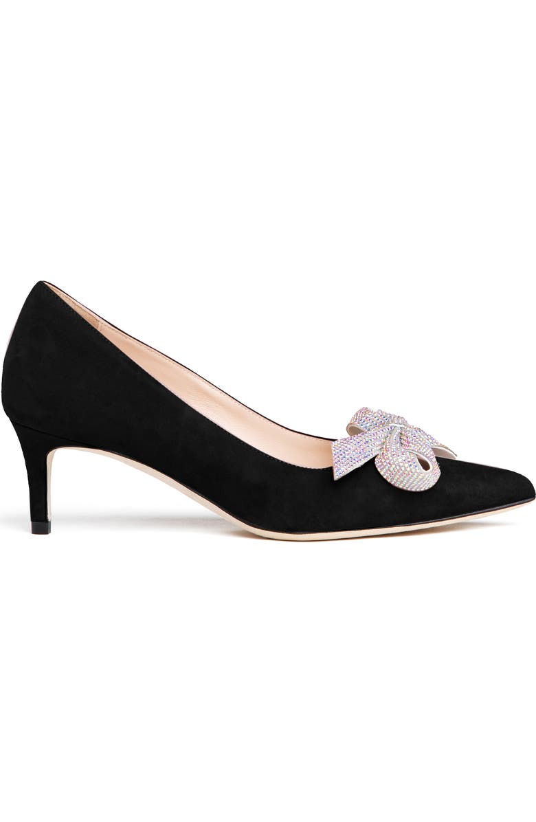 BEAUTIISOLES Frida Pointed Toe Kitten Heel Pump, Alternate, color, Black