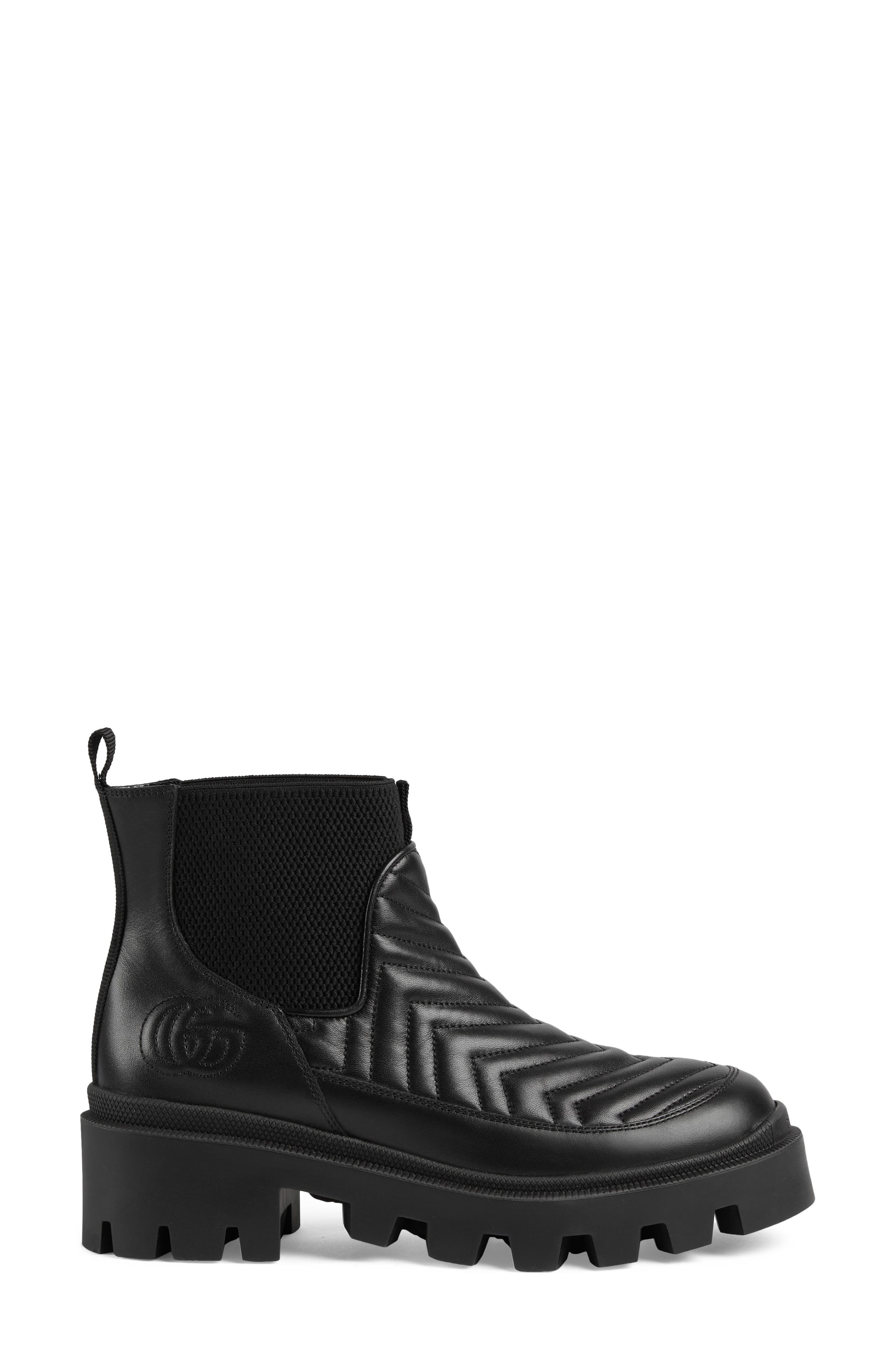 Gucci Frances Matelassé Chelsea Boot, Alternate, color, 