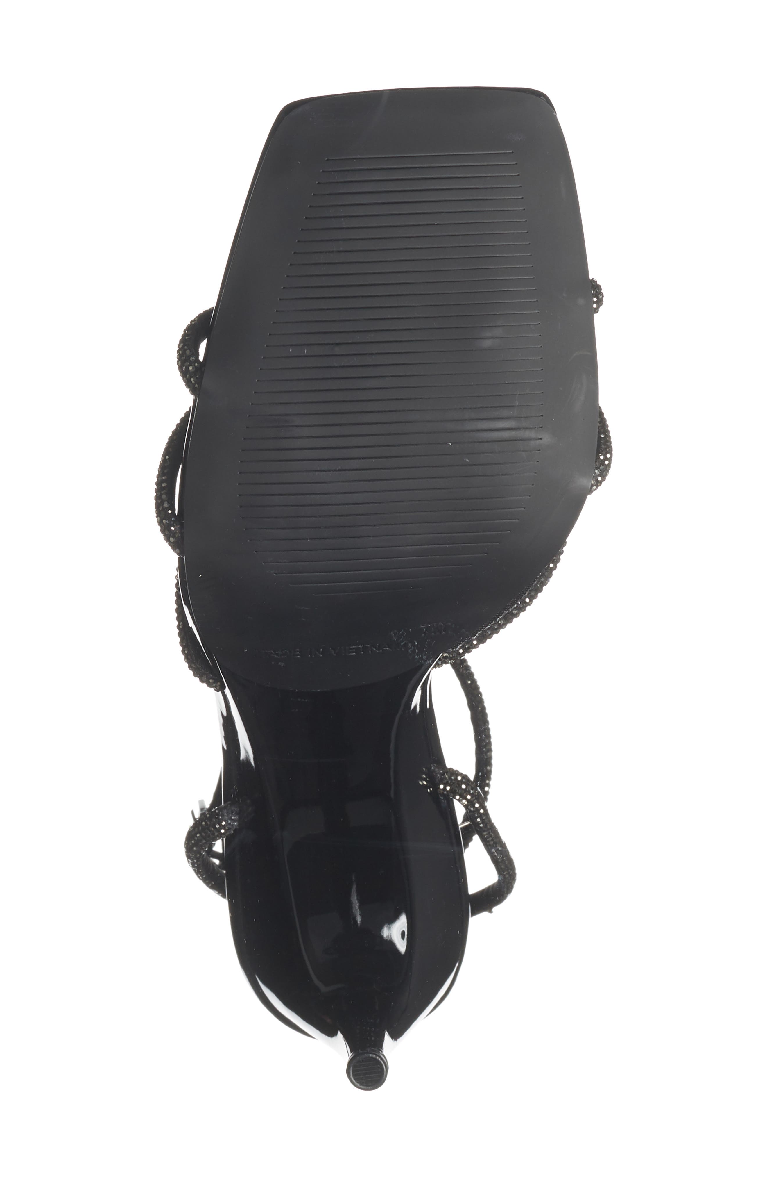 Steve Madden Libbee Rhinestone Sandal, Alternate, color, Black