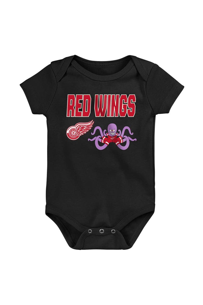 Infant & Newborn Outerstuff Detroit Red Wings Littlest Player Three-Pack Bodysuit Set, Alternate, color, Cream