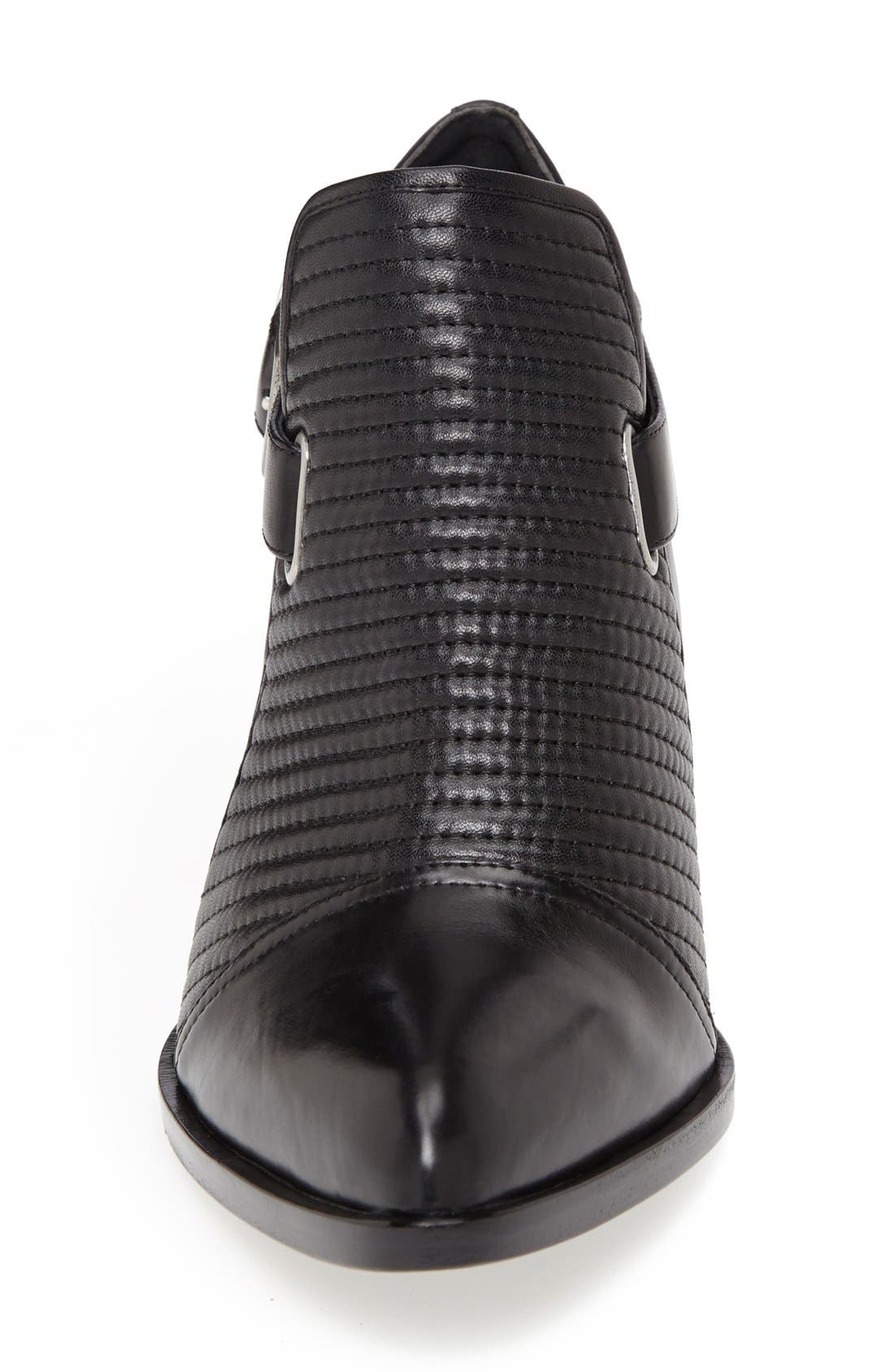 'Liam' Calfskin Leather Boot, Alternate, color, BLACK