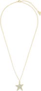 Sterling Forever Pavé Cubic Zirconia Star Pendant Necklace