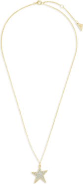 Sterling Forever Pavé Cubic Zirconia Star Pendant Necklace