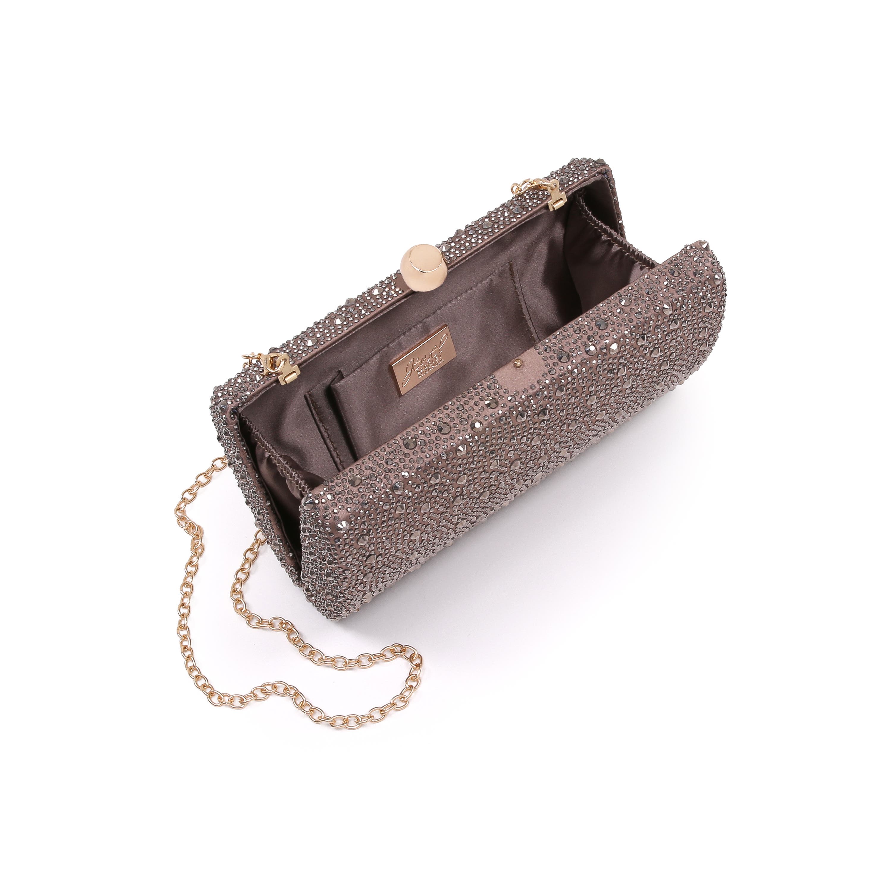 Fern Crystal Minaudière, Alternate, color, Bronze