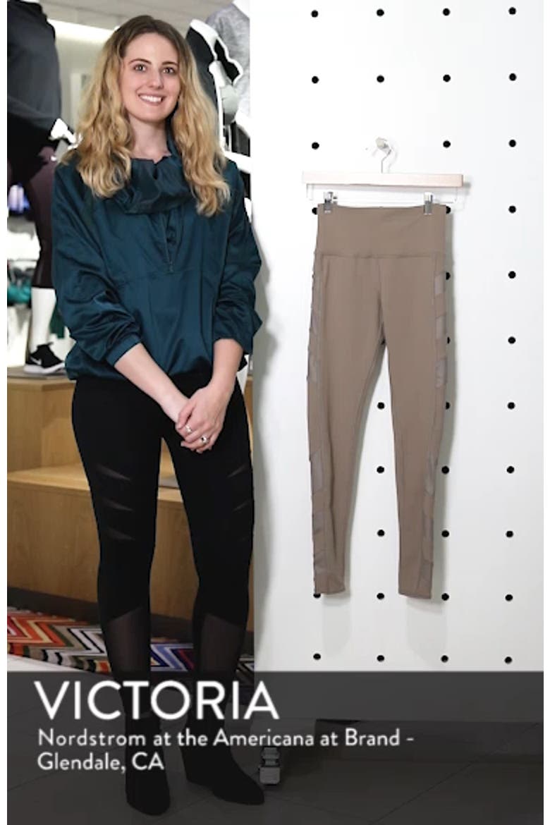 Block High Waist Mesh Inset Leggings video