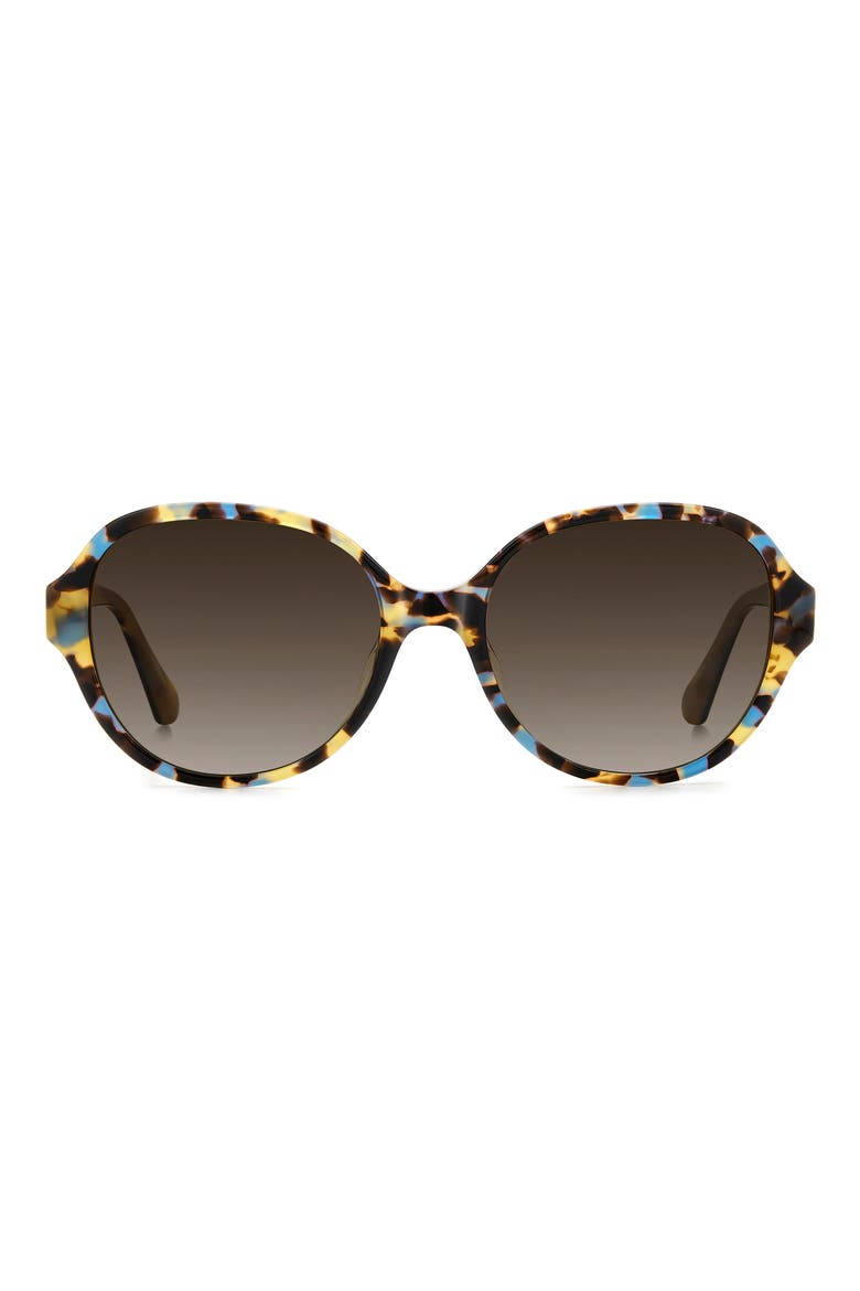 emalie 56mm gradient oval sunglasses, Main, color, HAVANA MULTICOLOR/ BROWN SF