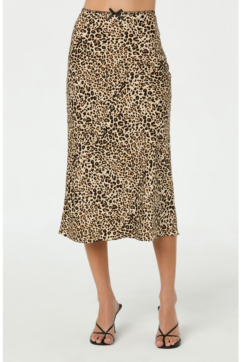 Satin Slip Skirt, Alternate, color, LEOPARD PRINT