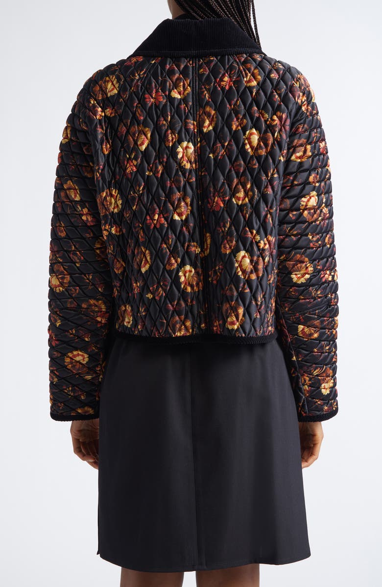 Burberry Crop Quilted Nylon Floriston Jacket, Alternate, color, Crimson Red Ip Pat