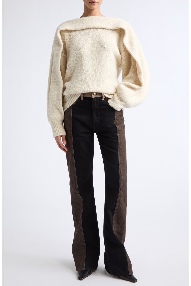Umber Wool Blend Sweater, Alternate, color, BUFF