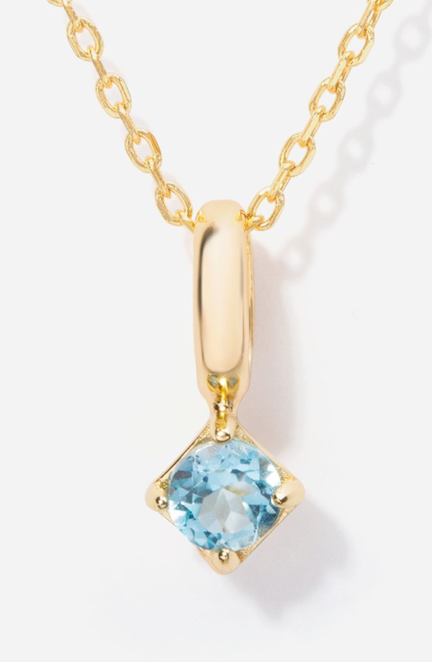 Round Birthstone Necklace