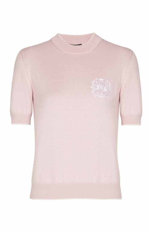 Balmain Emblème-embroidered Knit Top