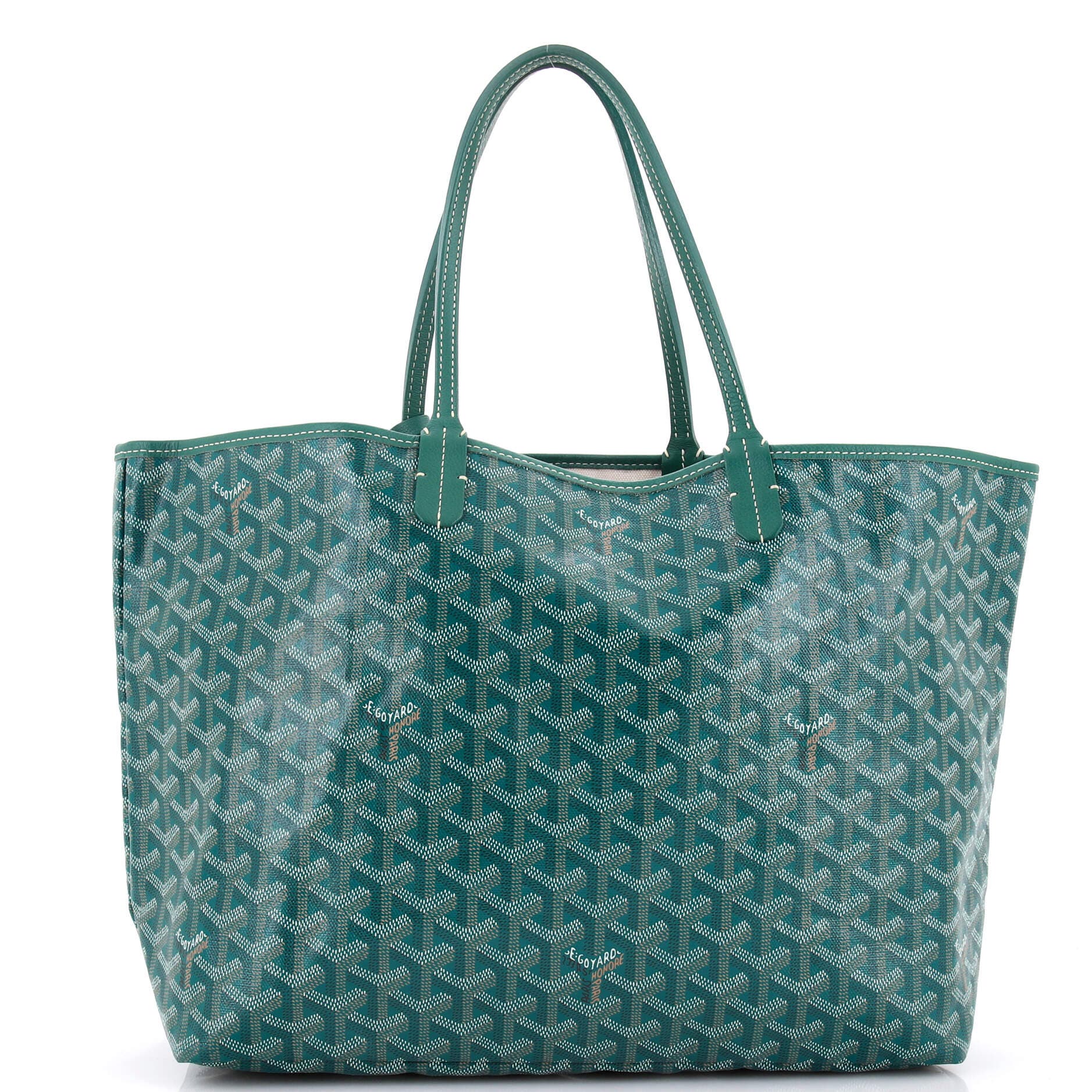 Pre-Owned Goyard Saint Louis Tote Coated Canvas PM, Main, color, Green