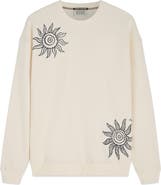 Scotch & Soda Oversize Embroidered Cotton Crewneck Sweatshirt