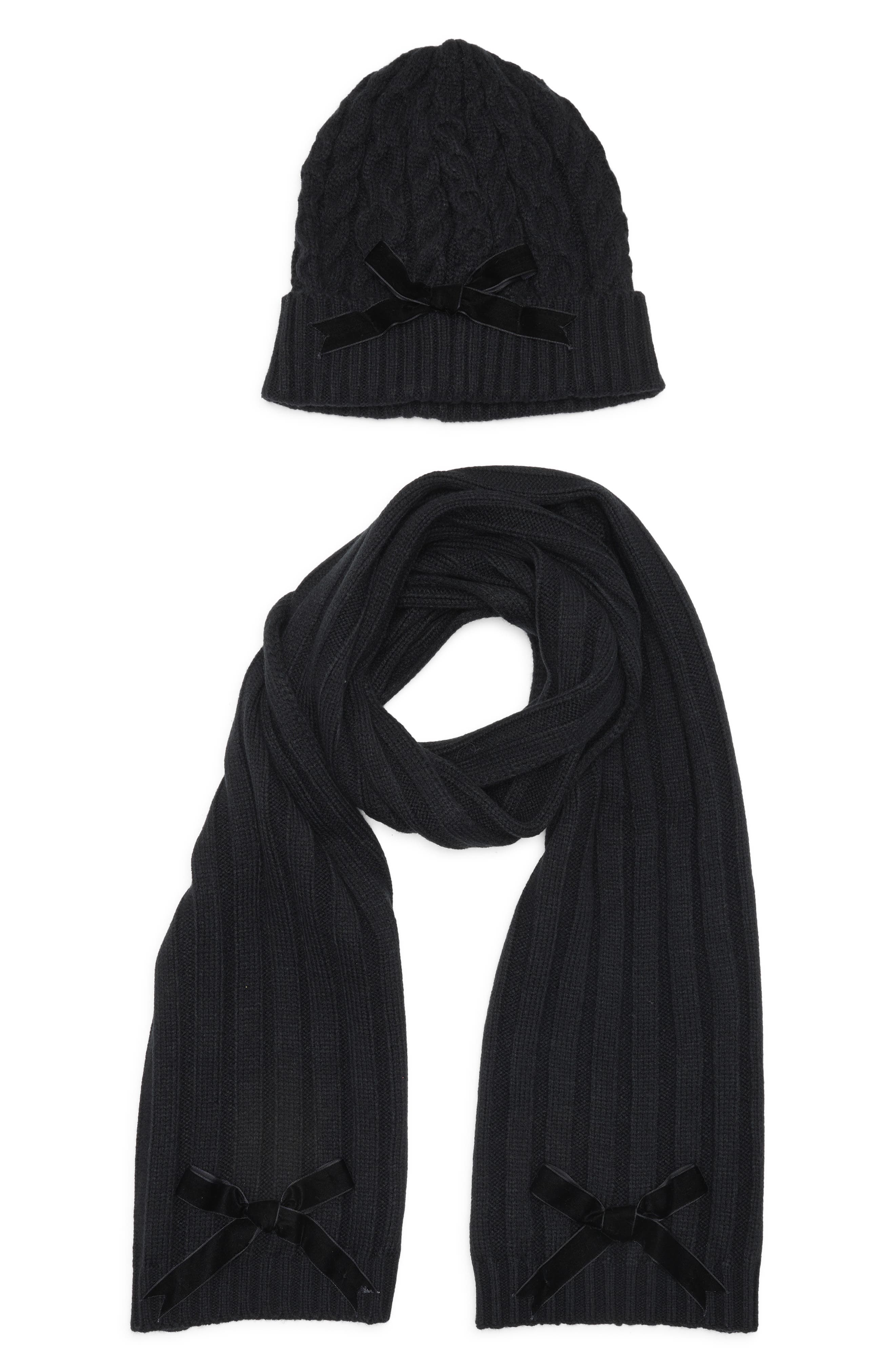 Kate Spade New York bow beanie & scarf gift box set