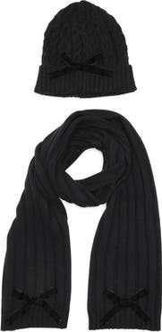 Kate Spade New York bow beanie & scarf gift box set