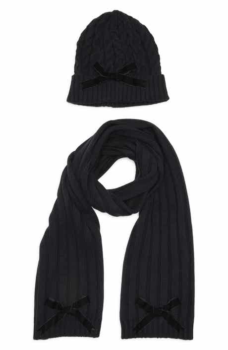 Kate Spade New York bow beanie & scarf gift box set