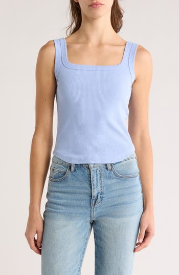 Madewell Luma Tank In Craft Blue