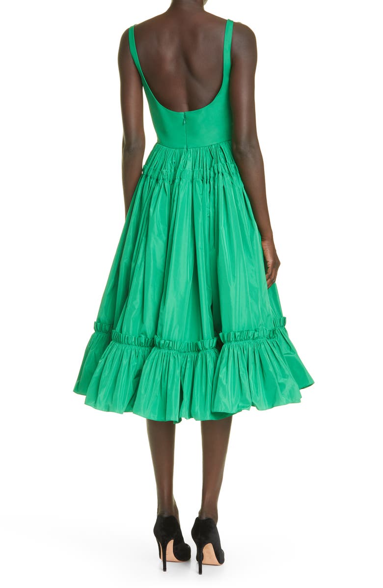 McQueen Alexander McQueen Taffeta Fit & Flare Dress, Alternate, color, 
